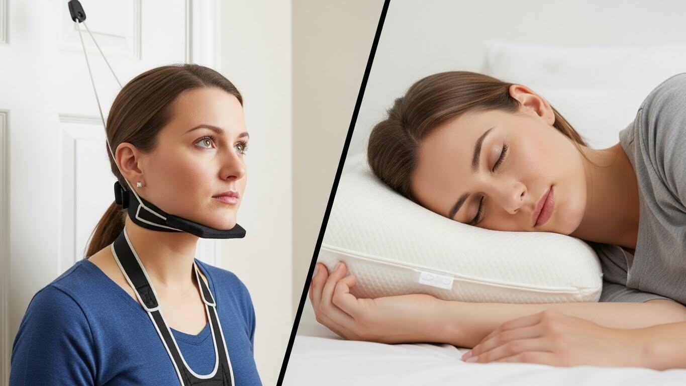 Neck Traction Device vs. Cervical Support Pillow.jpg